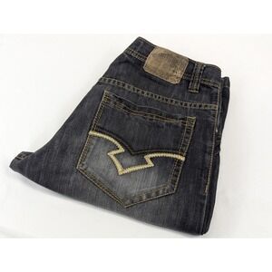 Southpole‎ Mens Jeans Size 38 Black Wash Denim Straight Fit Casual Pants